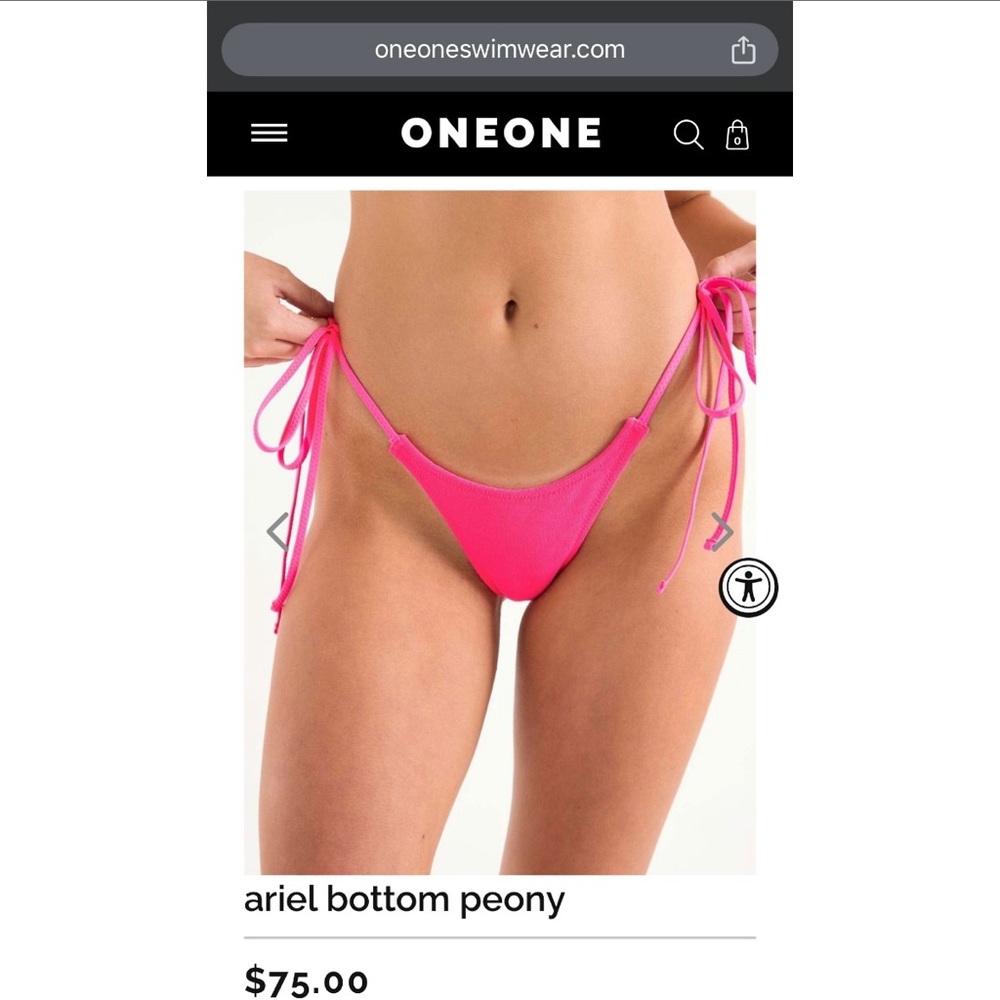 OneOne Pink Bikini Bottom - Picture 3 of 8
